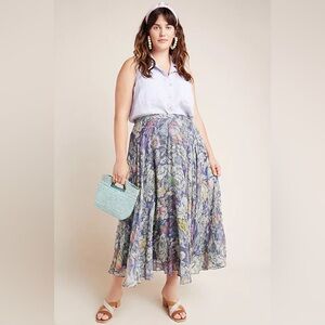 NWT / Anthropologie Miele Floral Midi Skirt ~ Size 18W